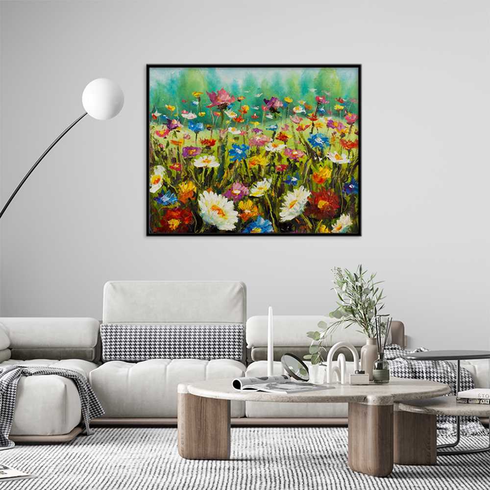 Charming Flower Oil Painting with Frame