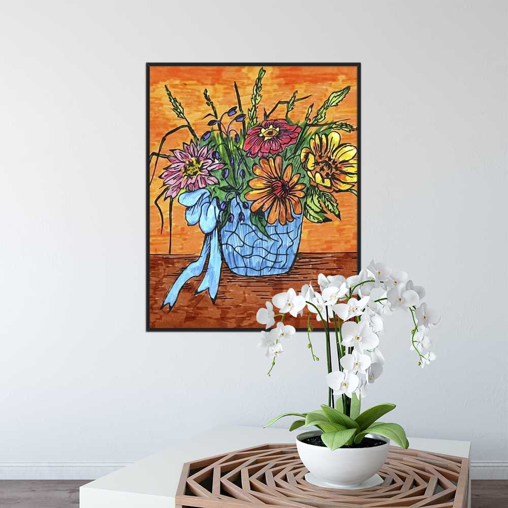Handcrafted Flower Oil Painting for Cozy Spaces