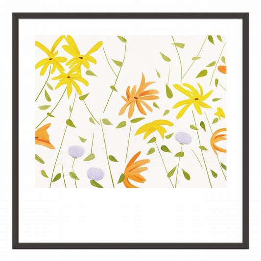Botanical Square Oil Painting for Interior Decoration