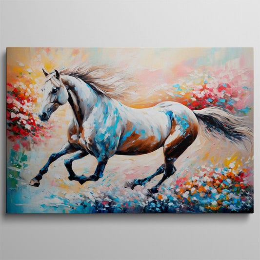 Artistic Stallion Oil Painting for Modern Homes