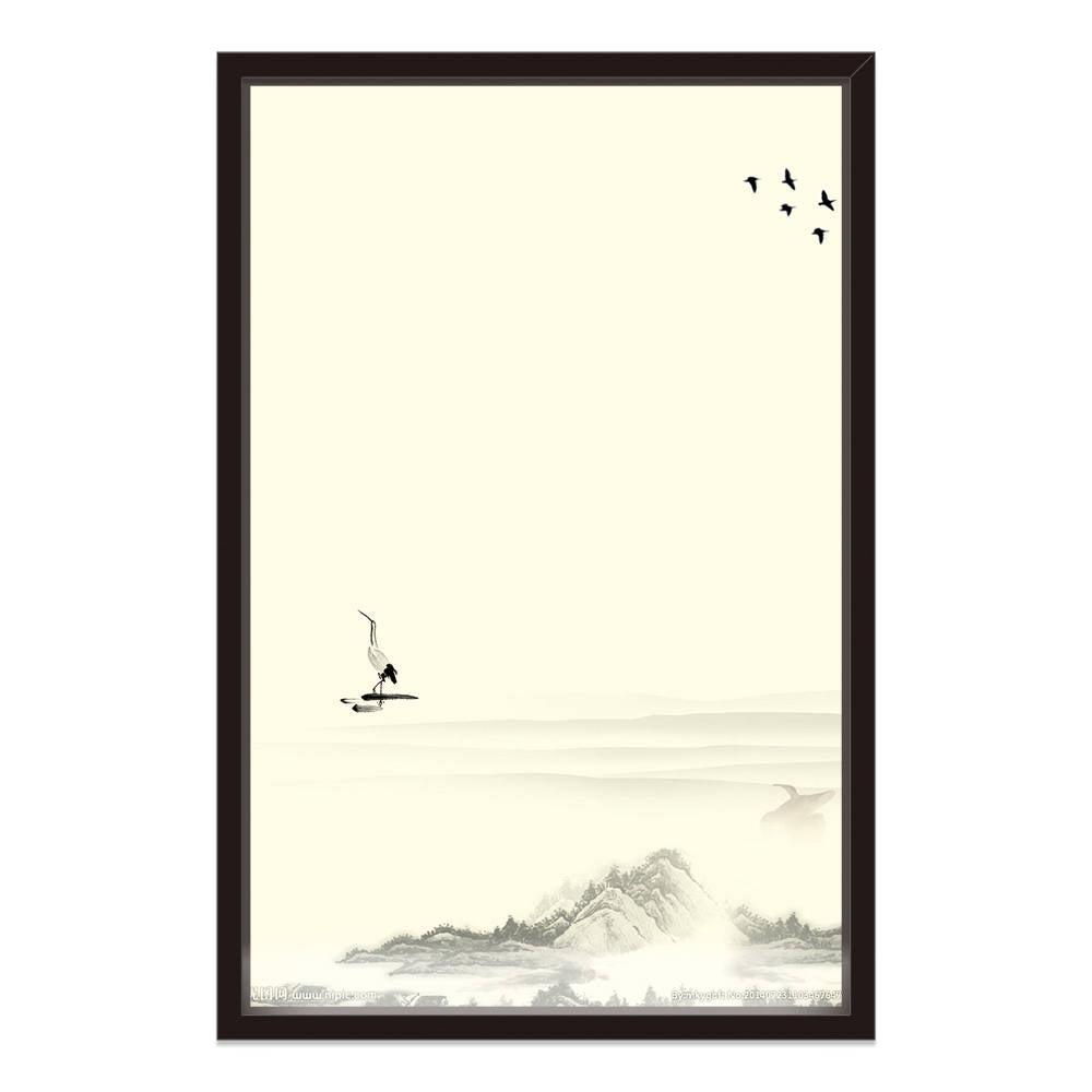 Ink Mountains, Birds: Home Canvas Decor
