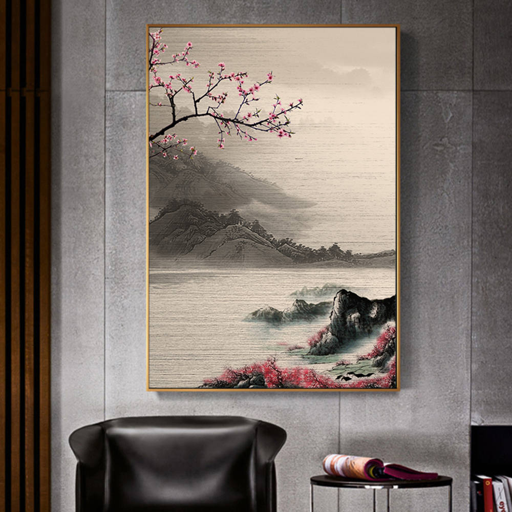 Chinese Style: Lake and Peach Blossoms