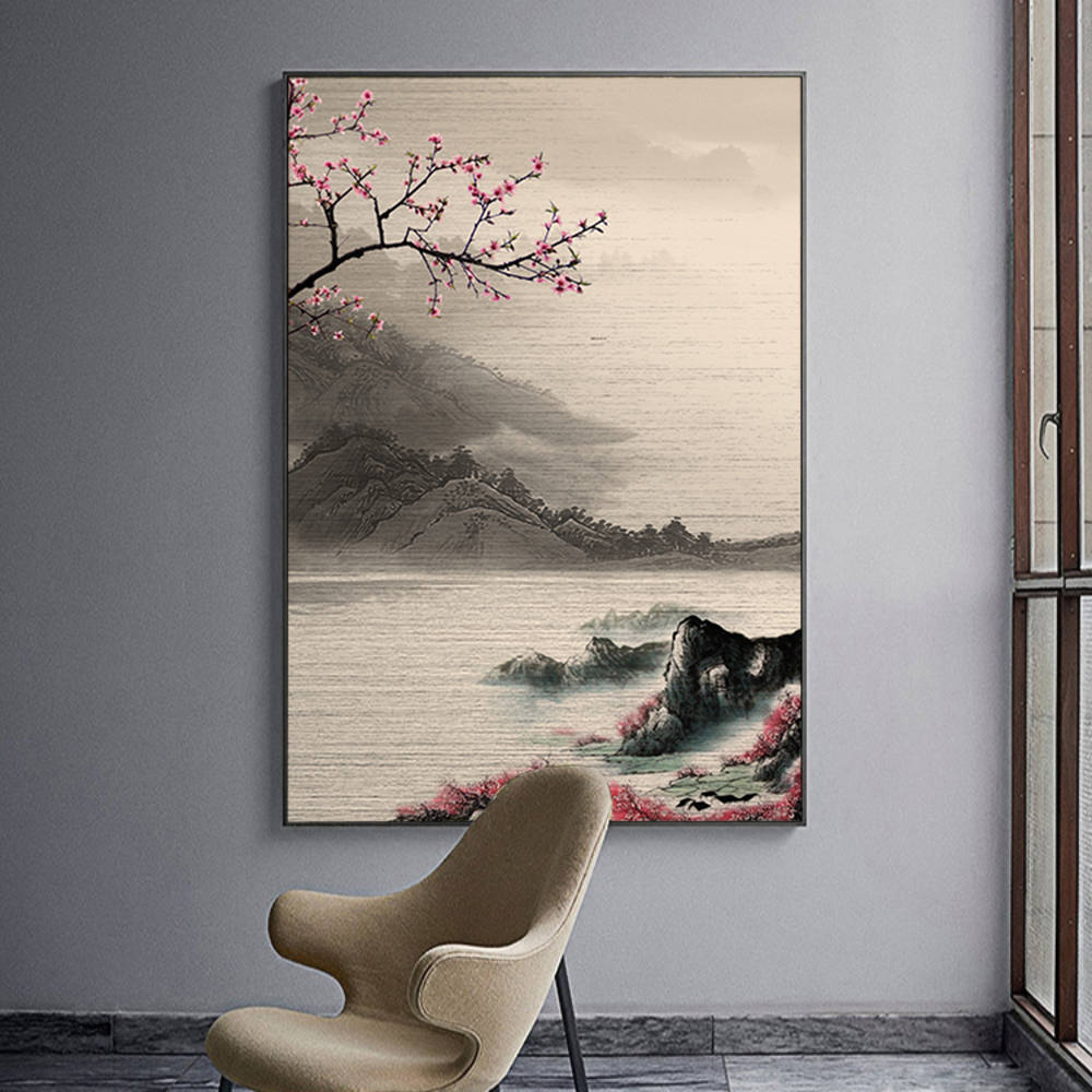 Chinese Style: Lake and Peach Blossoms