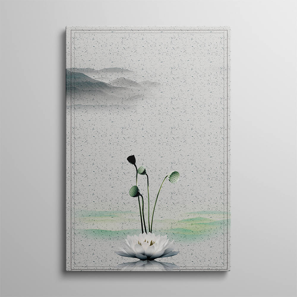 Chinese Style: Lotus Blossoms Art Piece