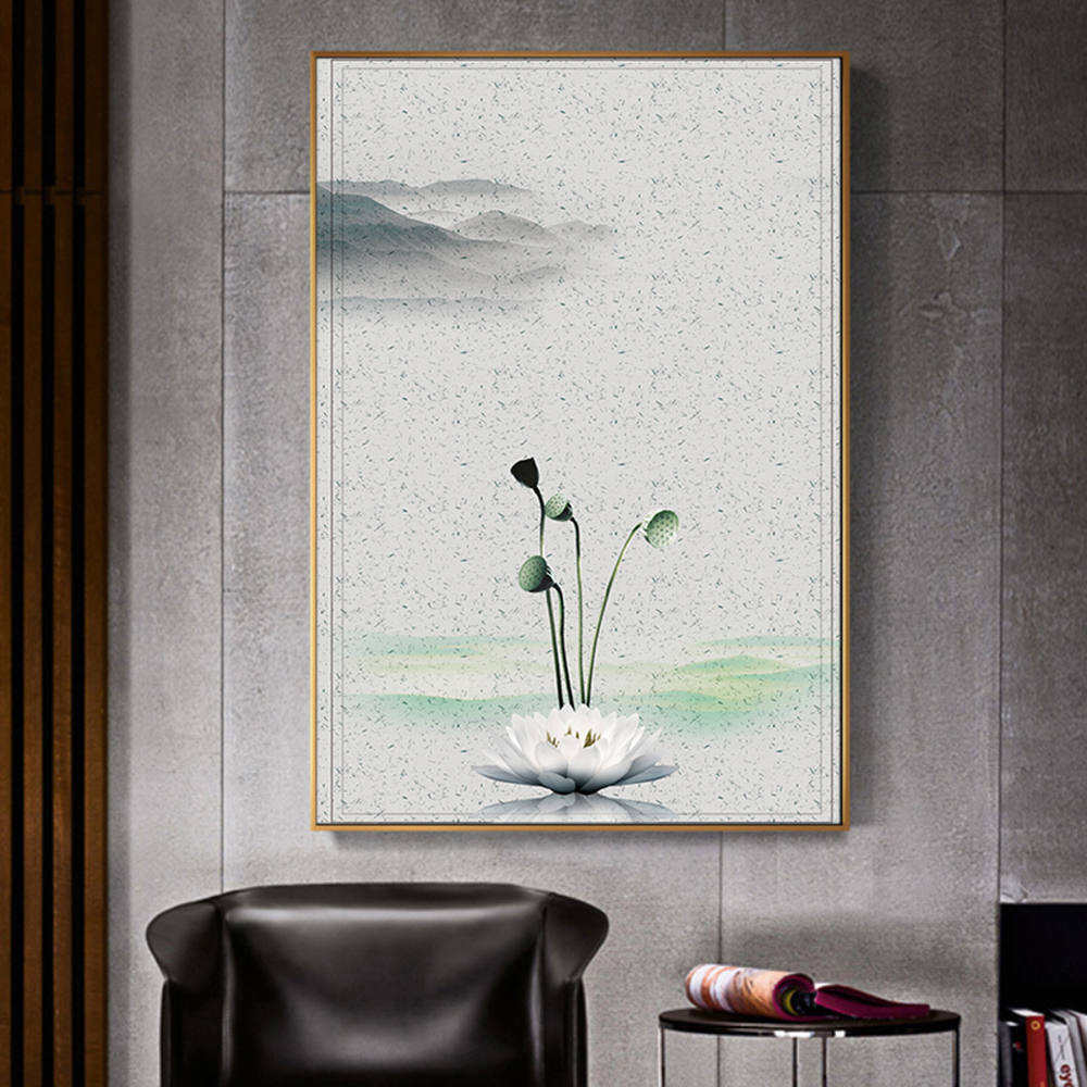 Chinese Style: Lotus Blossoms Art Piece