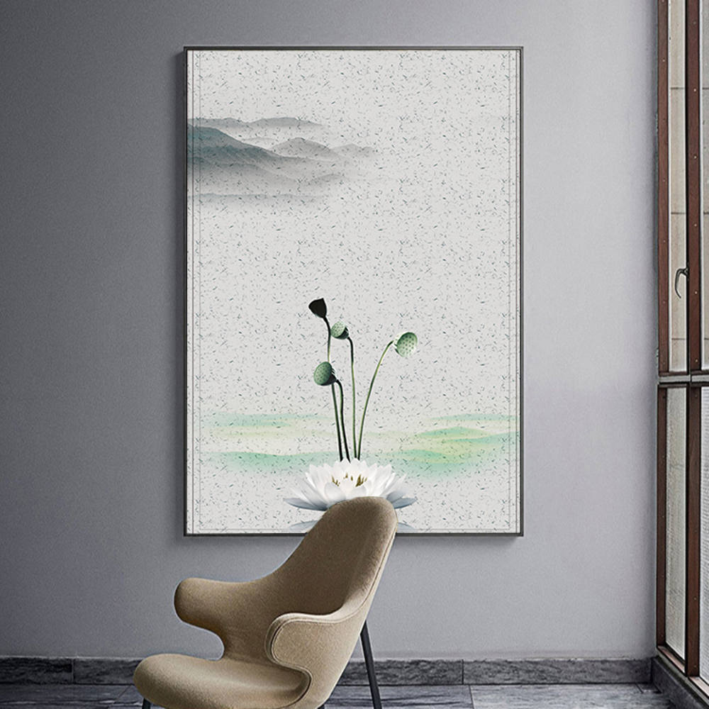 Chinese Style: Lotus Blossoms Art Piece