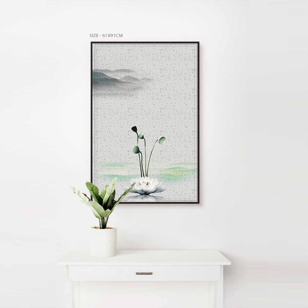 Chinese Style: Lotus Blossoms Art Piece