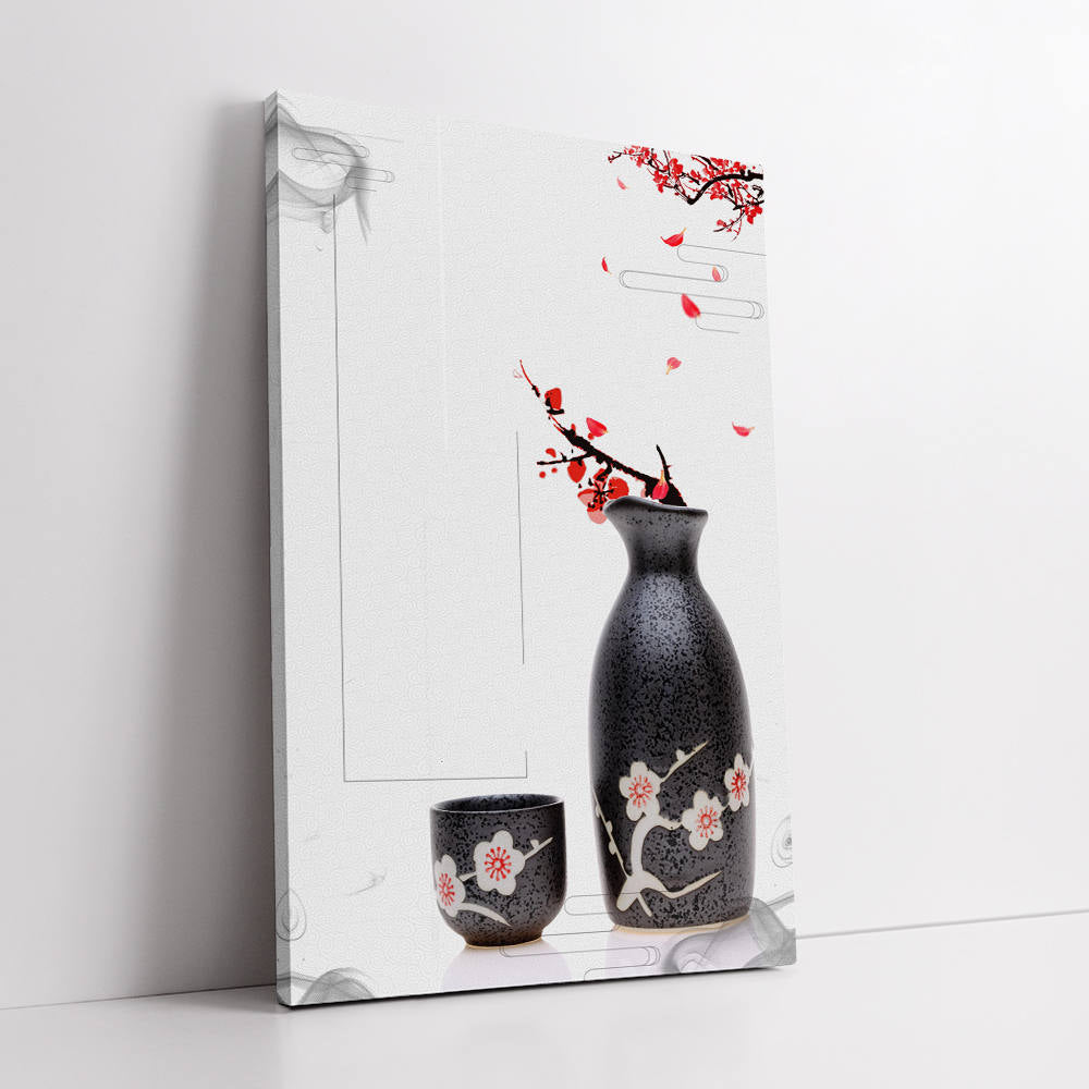 Chinese Style: Peach Blossoms and Tea Scene