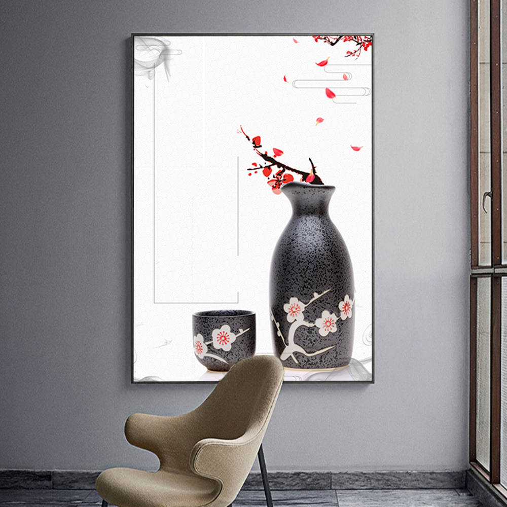 Chinese Style: Peach Blossoms and Tea Scene