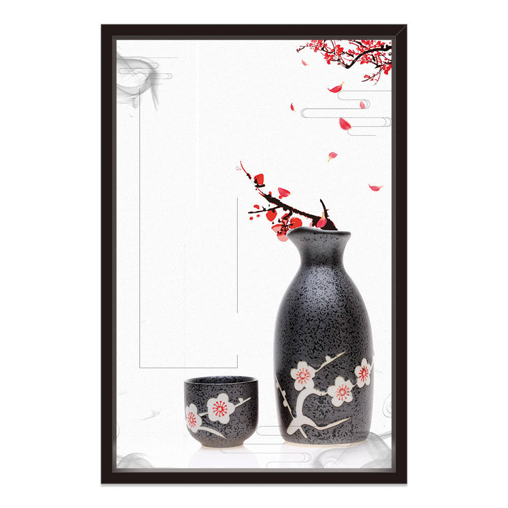 Chinese Style: Peach Blossoms and Tea Scene
