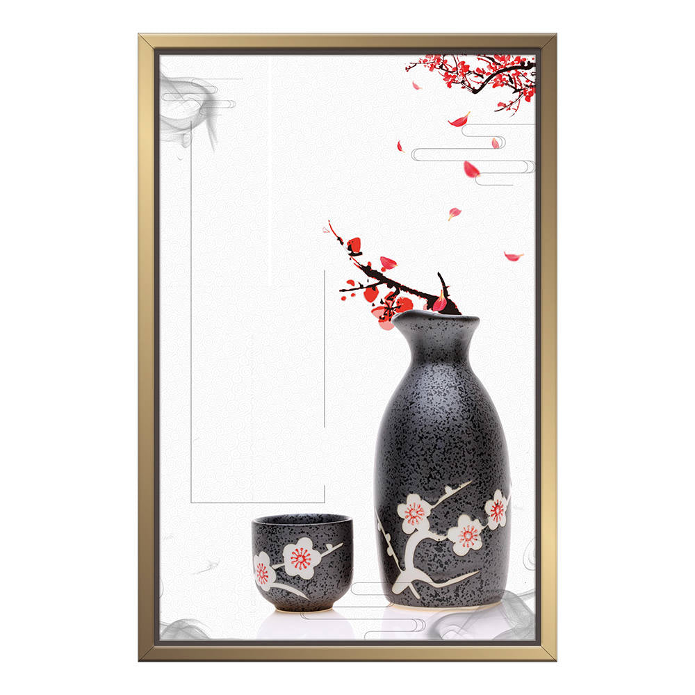 Chinese Style: Peach Blossoms and Tea Scene