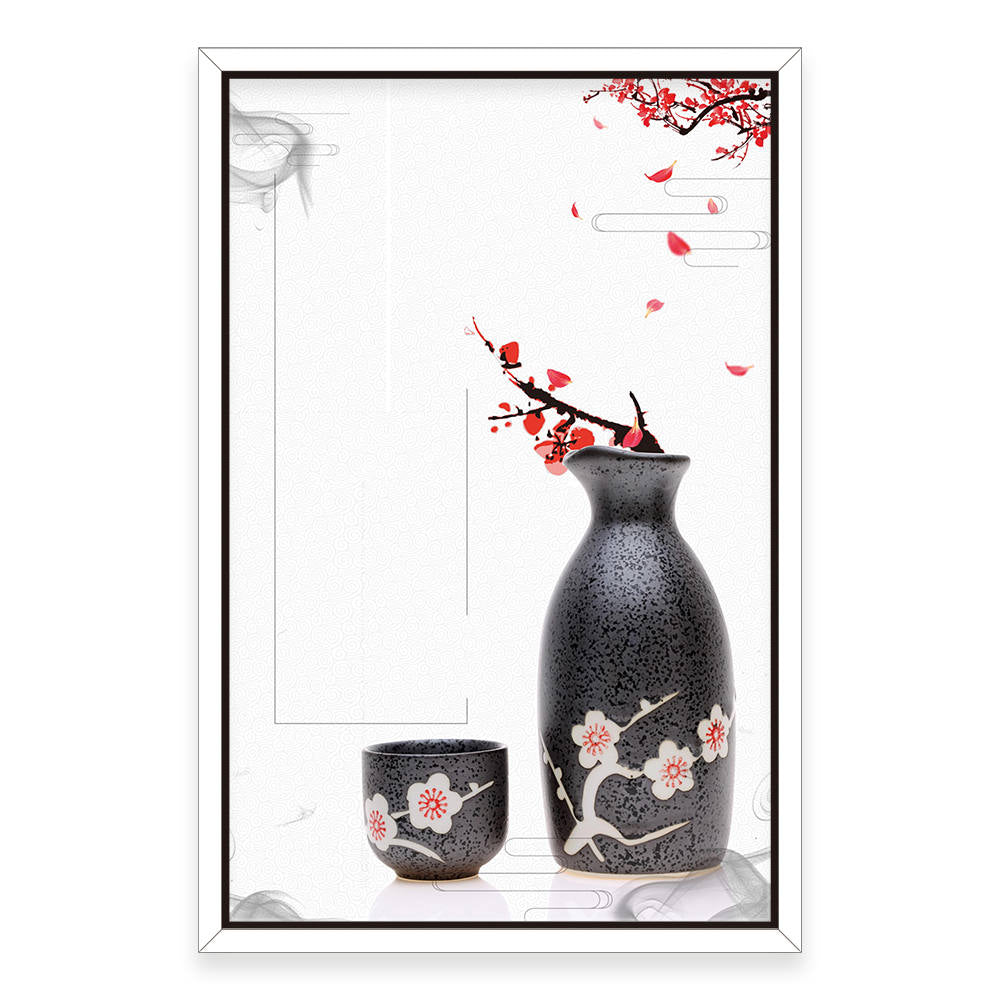 Chinese Style: Peach Blossoms and Tea Scene