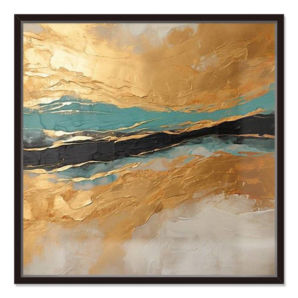 Golden Abstract: Home Canvas Decor