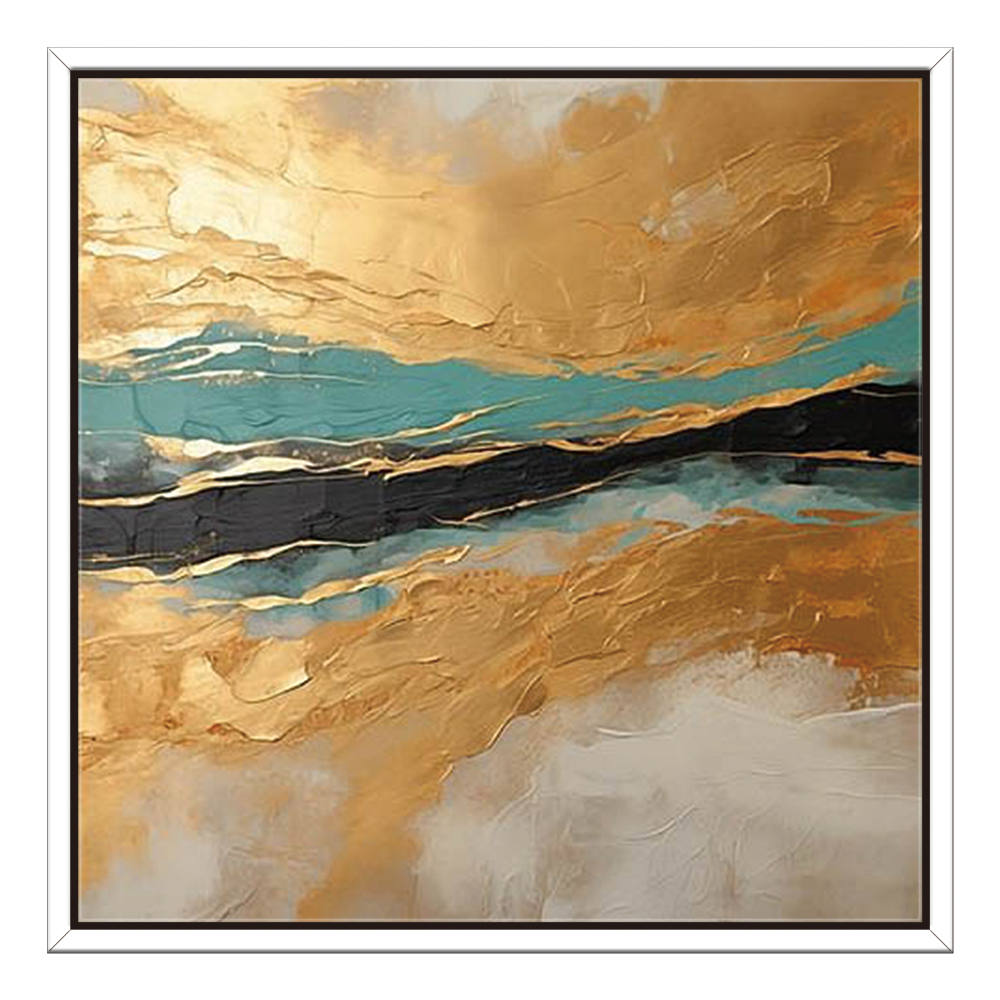 Golden Abstract: Home Canvas Decor