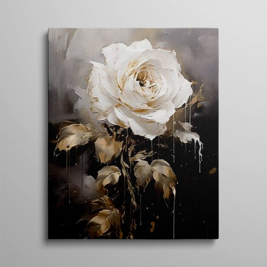 High-End Grey Rose Art for Decor