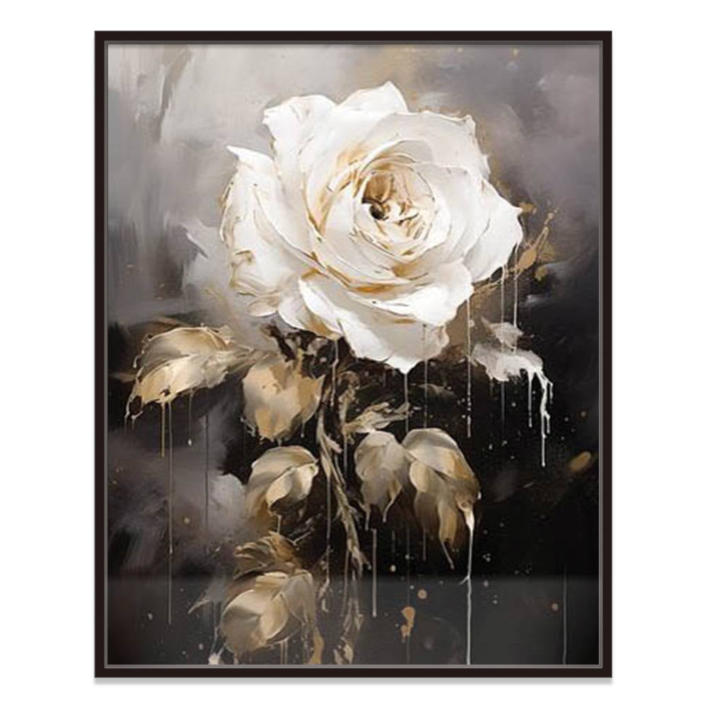 High-End Grey Rose Art for Decor