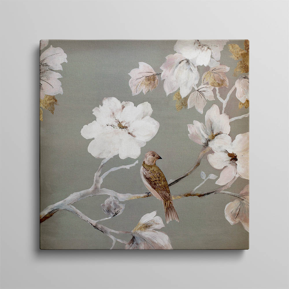 Chinese Style: Floral and Avian Artistic Depiction