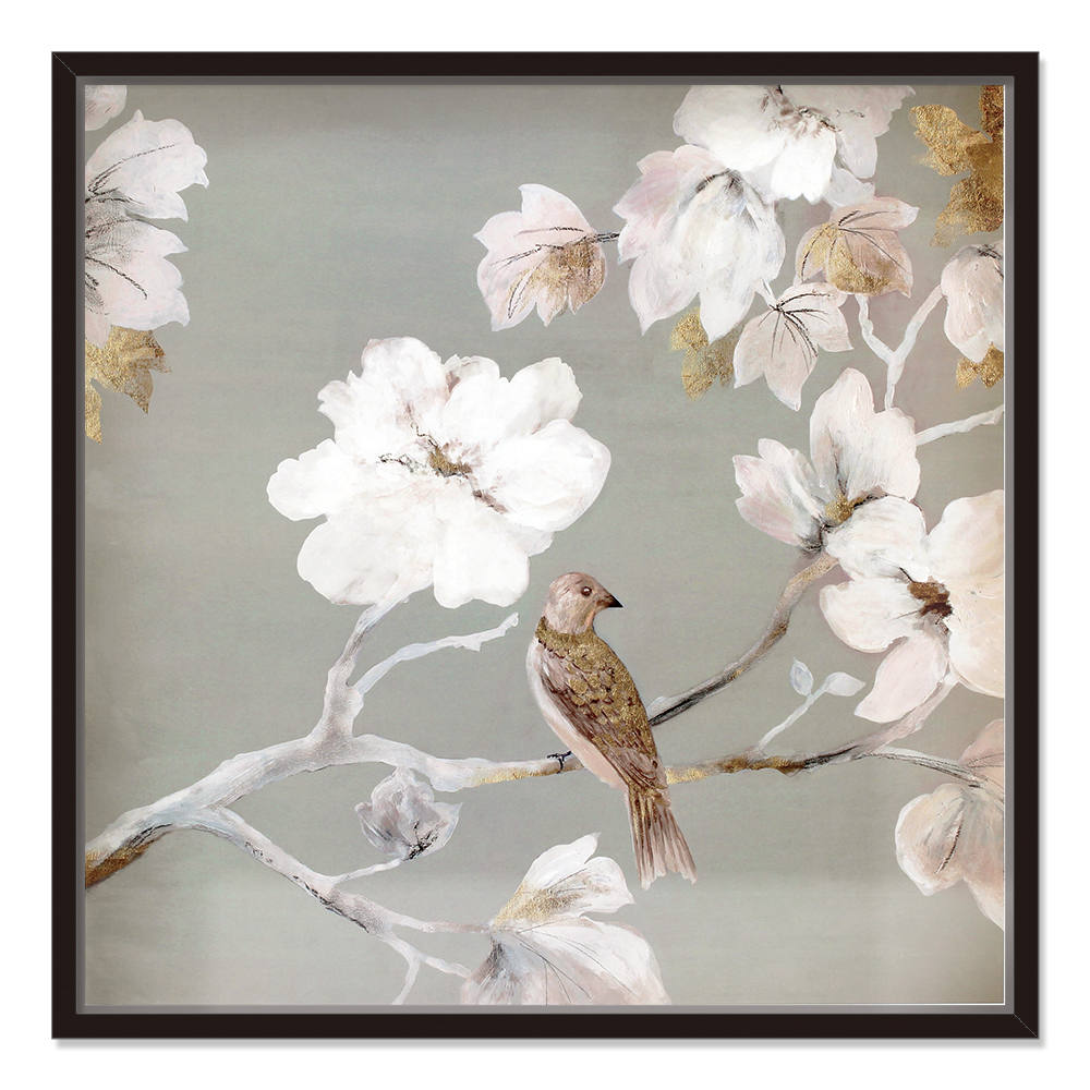 Chinese Style: Floral and Avian Artistic Depiction