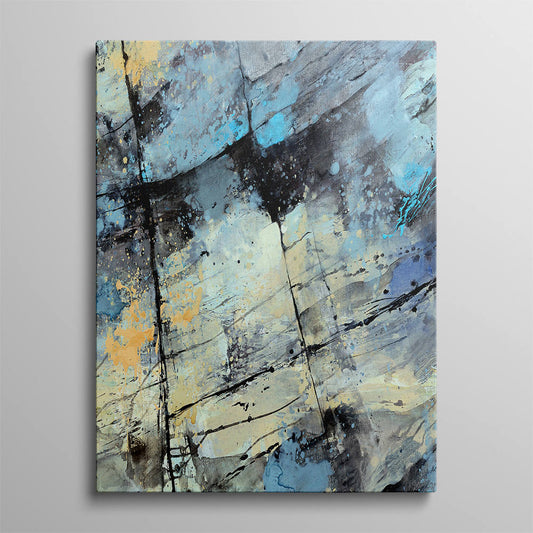 Green and Grey Abstract Art Piece
