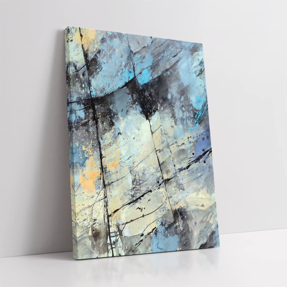 Green and Grey Abstract Art Piece