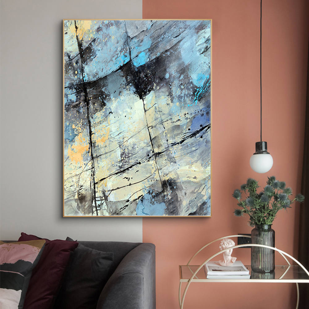 Green and Grey Abstract Art Piece