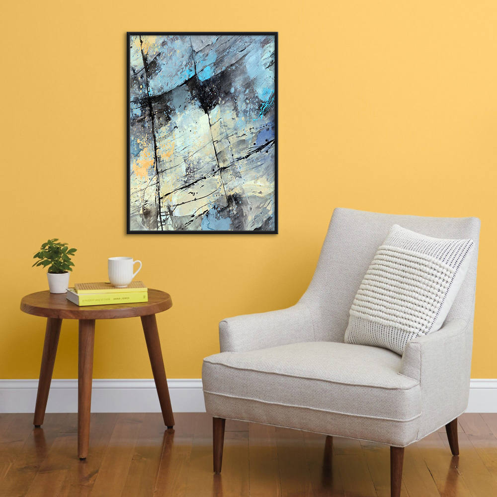 Green and Grey Abstract Art Piece