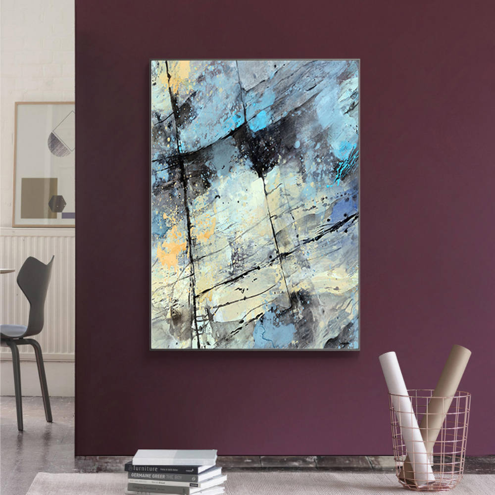 Green and Grey Abstract Art Piece