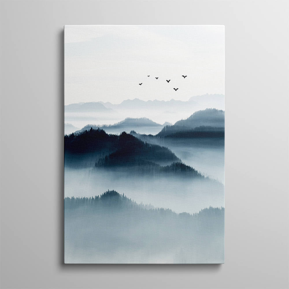 Chinese Landscape: Distant Mountains, Wild Geese