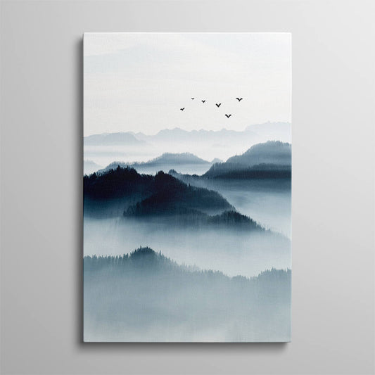 Chinese Landscape: Distant Mountains, Wild Geese