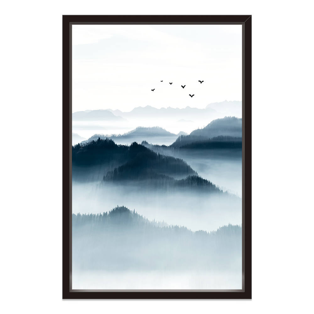 Chinese Landscape: Distant Mountains, Wild Geese