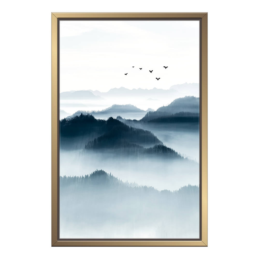 Chinese Landscape: Distant Mountains, Wild Geese