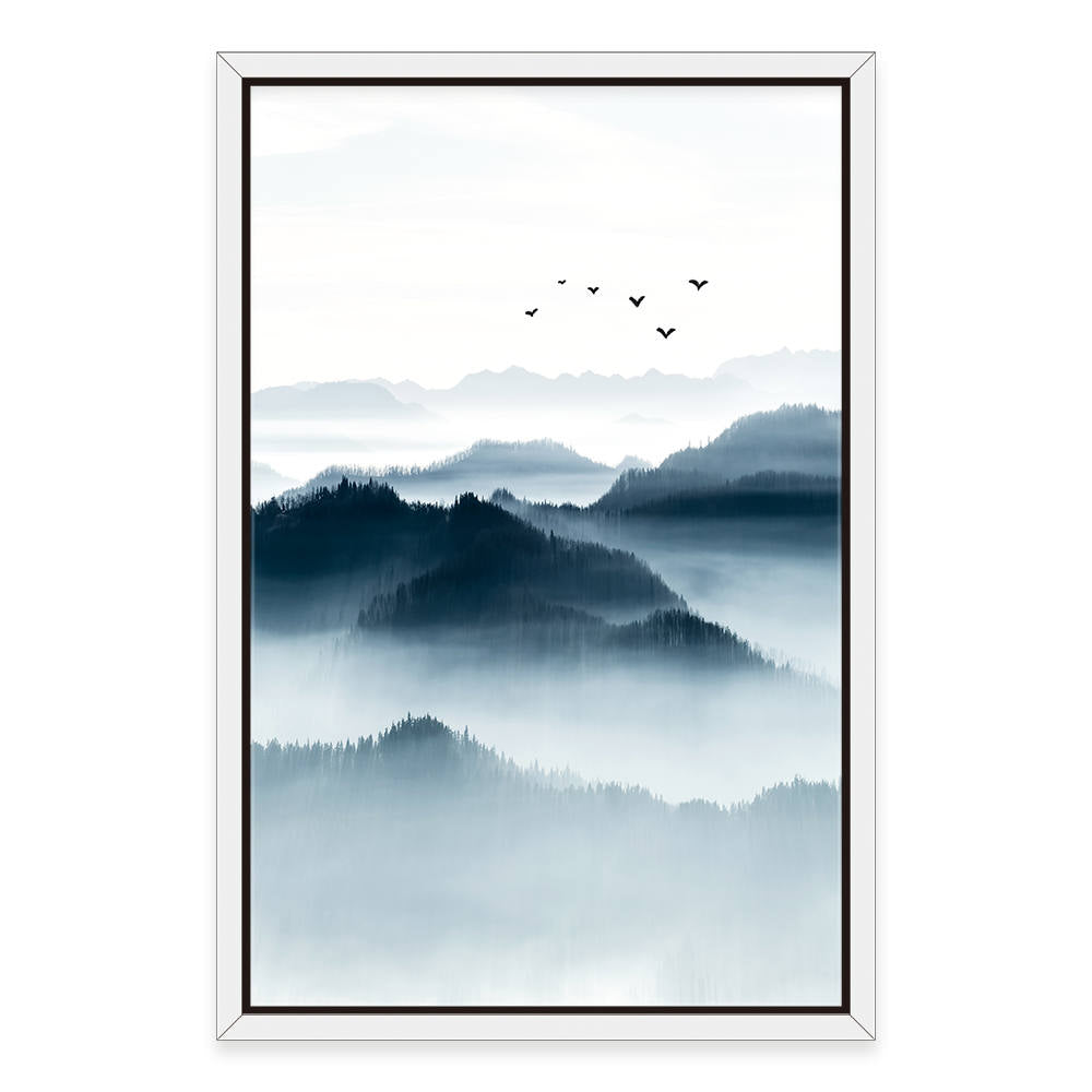 Chinese Landscape: Distant Mountains, Wild Geese