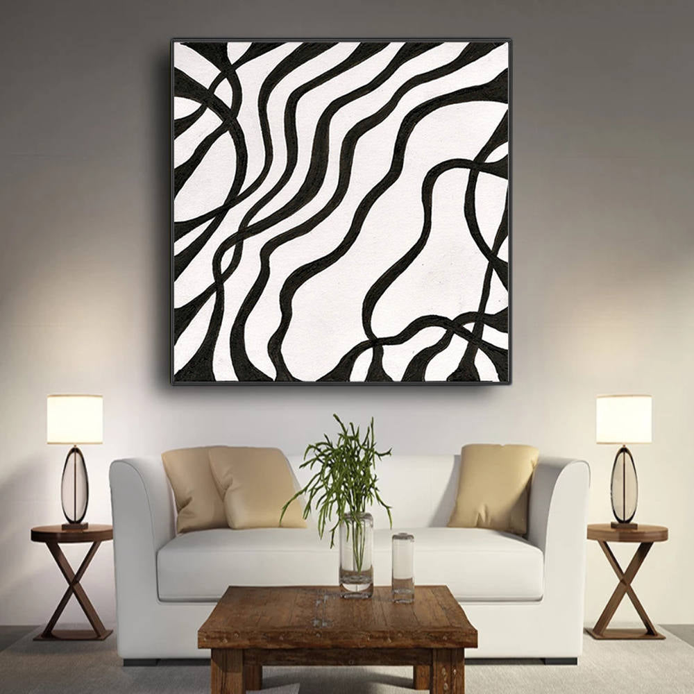 Elegance in Striped Illusion Wall Art