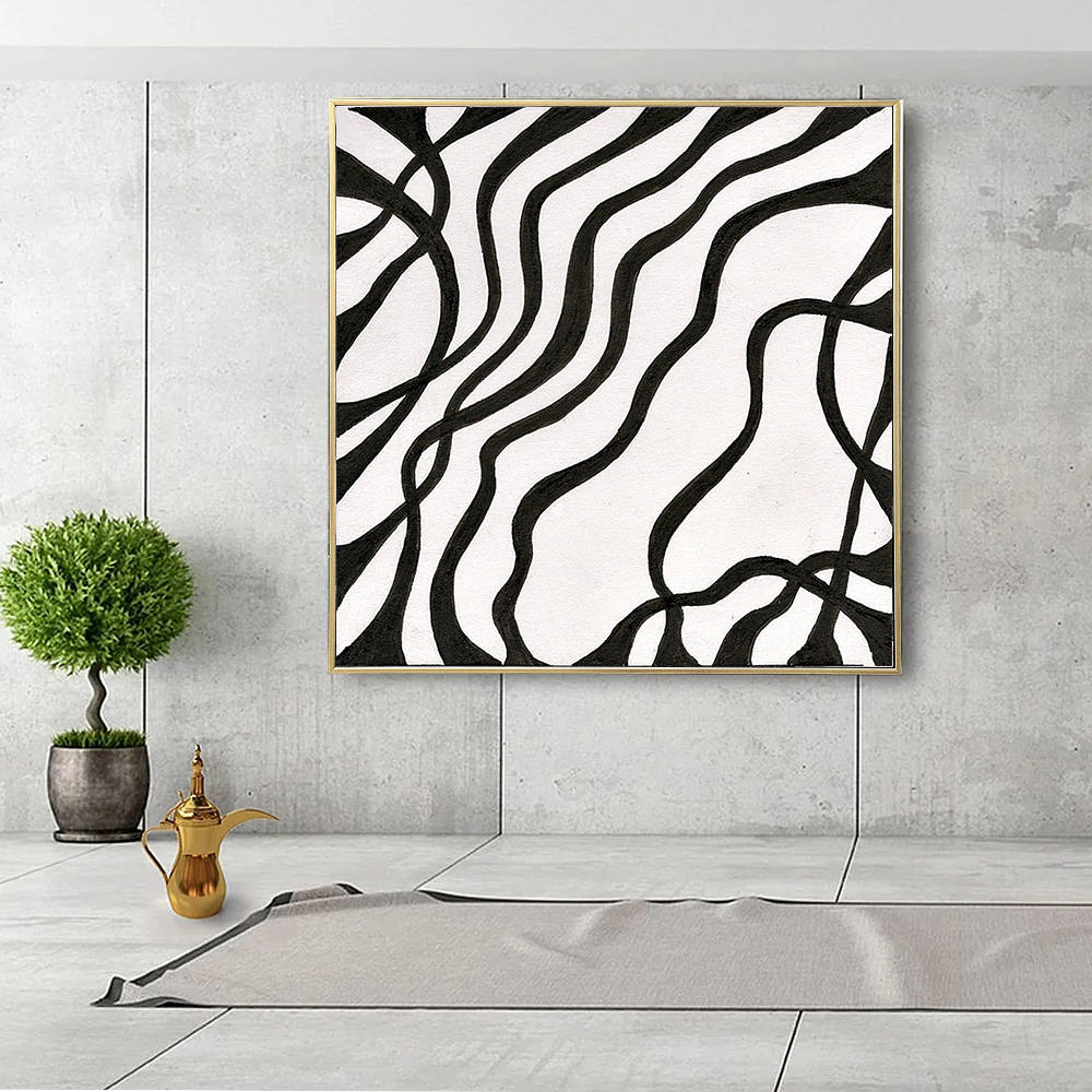 Elegance in Striped Illusion Wall Art