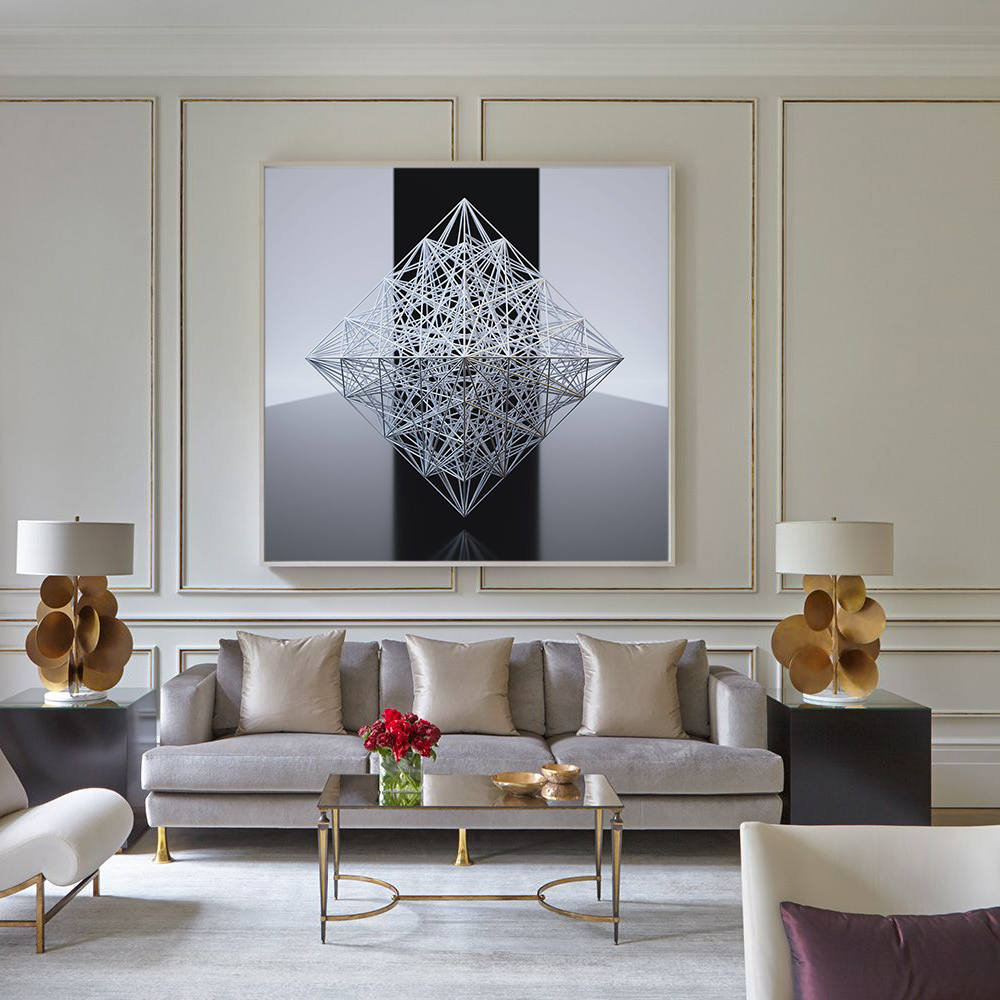Shadows Within Geometric Boundaries Canvas