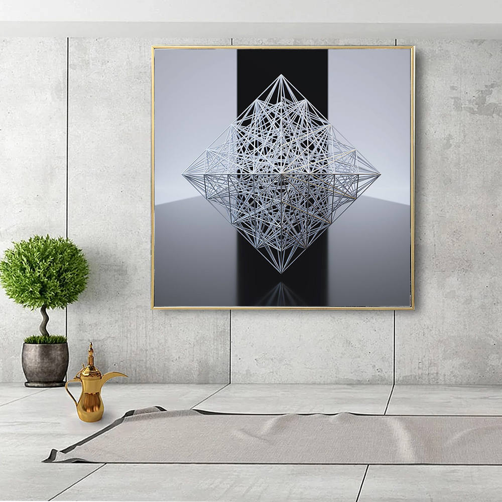 Shadows Within Geometric Boundaries Canvas
