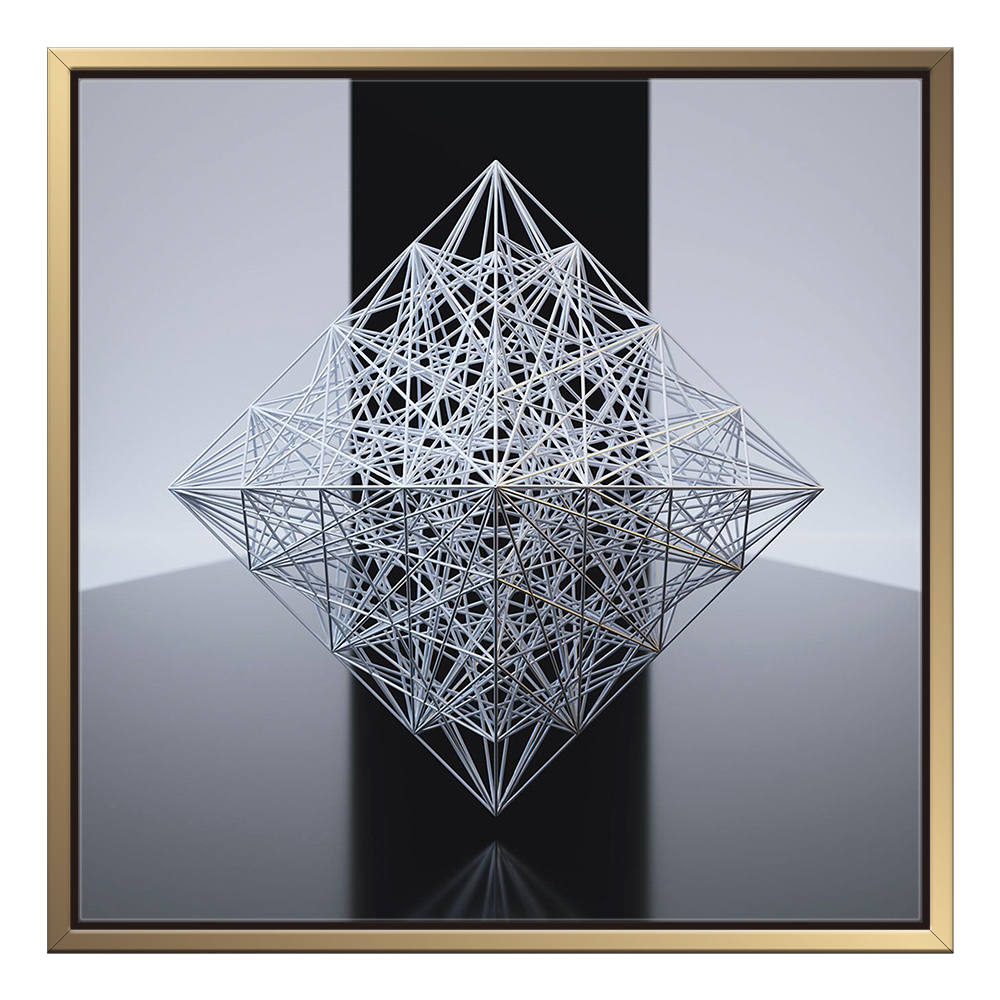Shadows Within Geometric Boundaries Canvas