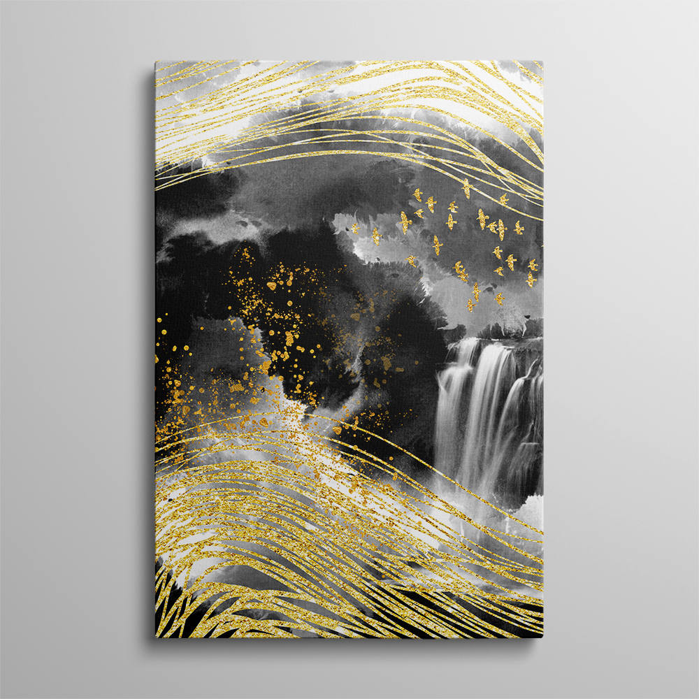 Wings of Gilded Visions Abstract Canvas