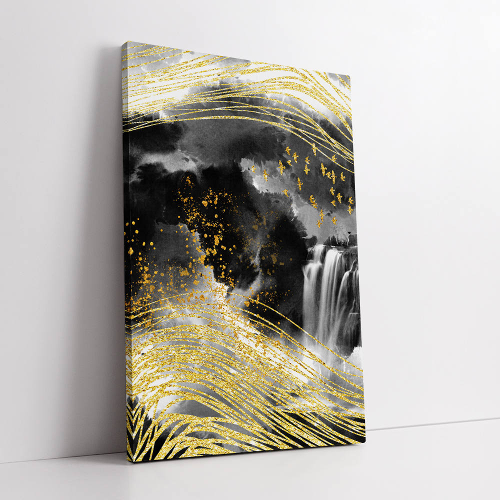 Wings of Gilded Visions Abstract Canvas