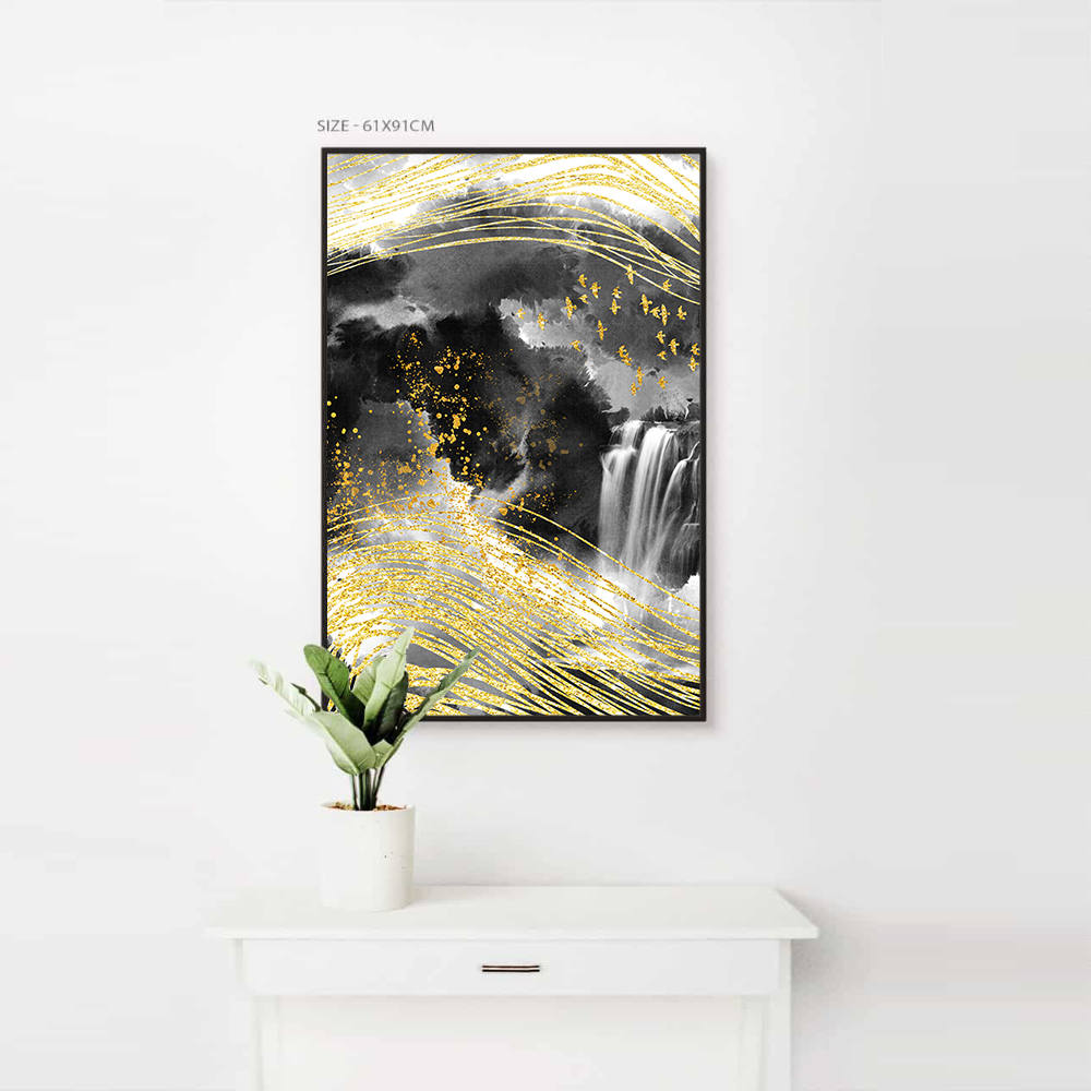 Wings of Gilded Visions Abstract Canvas