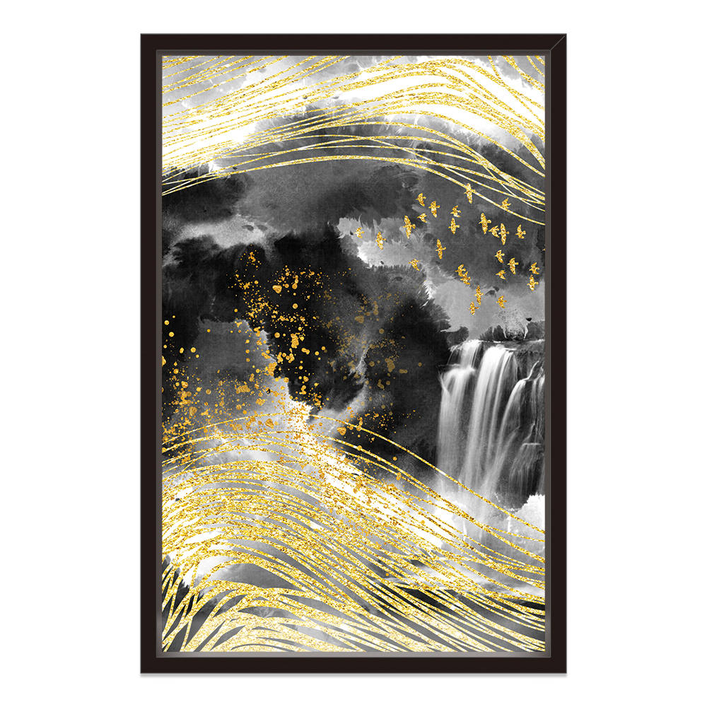 Wings of Gilded Visions Abstract Canvas
