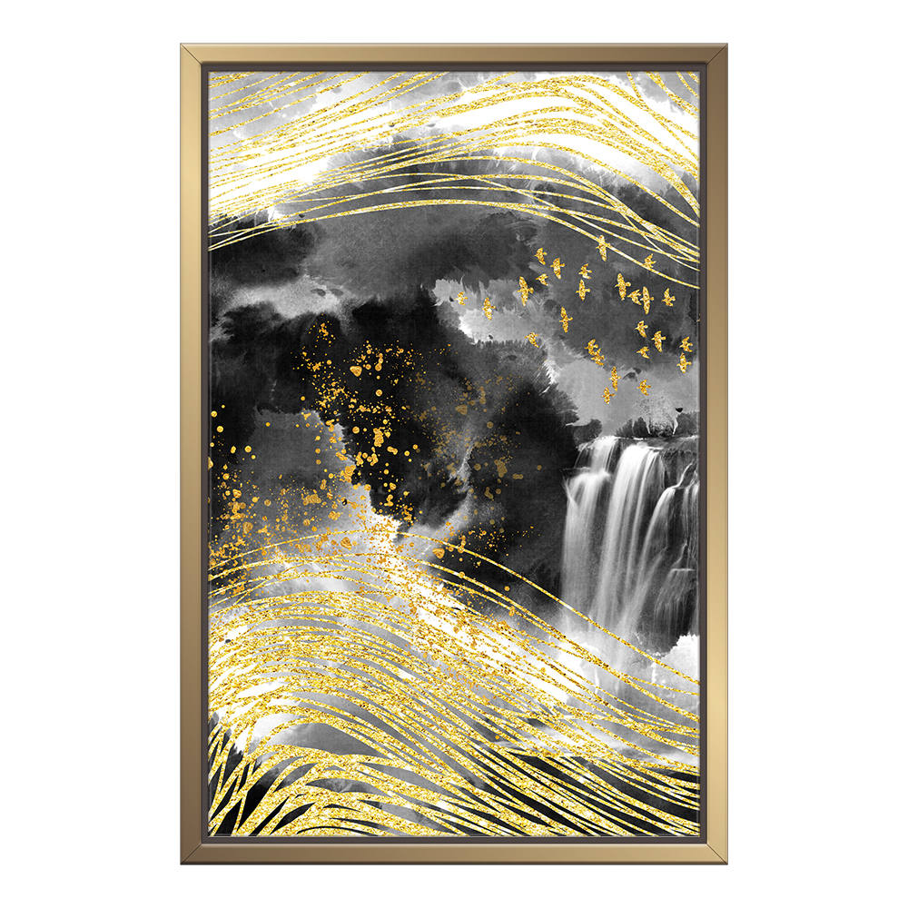 Wings of Gilded Visions Abstract Canvas