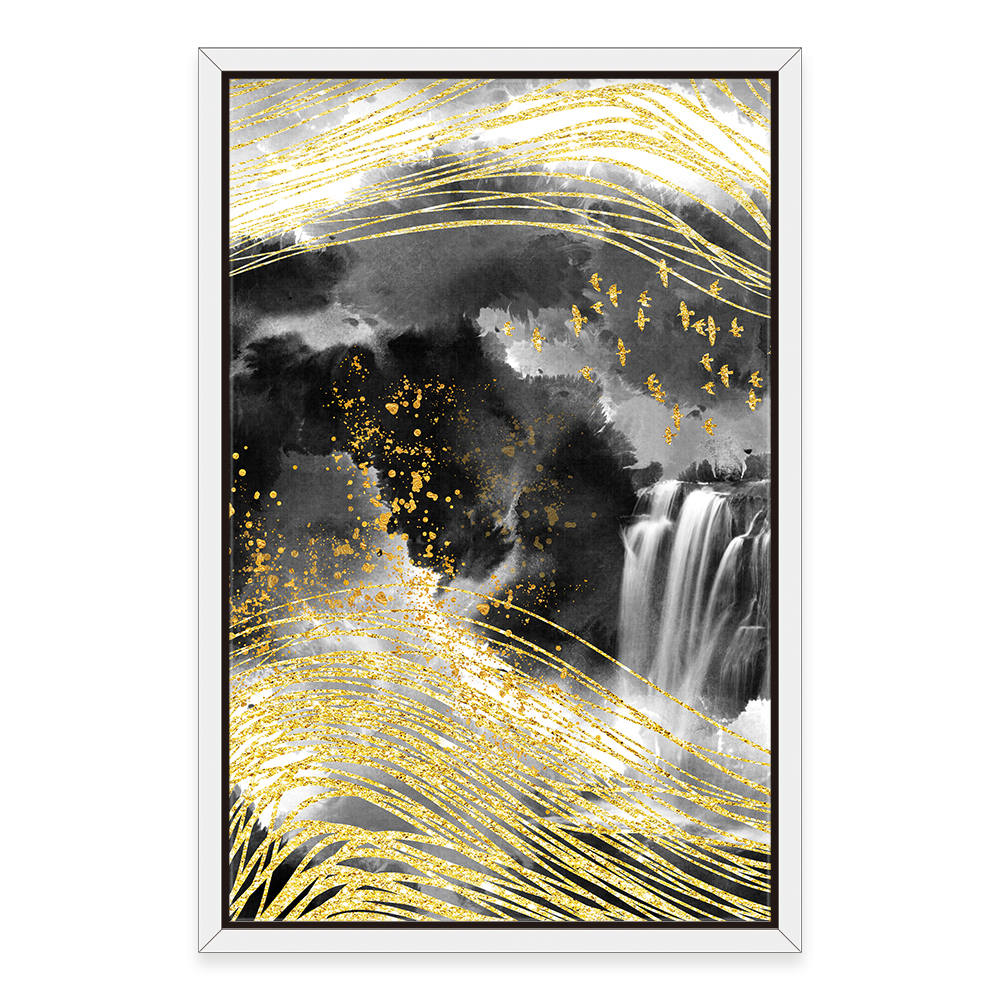 Wings of Gilded Visions Abstract Canvas