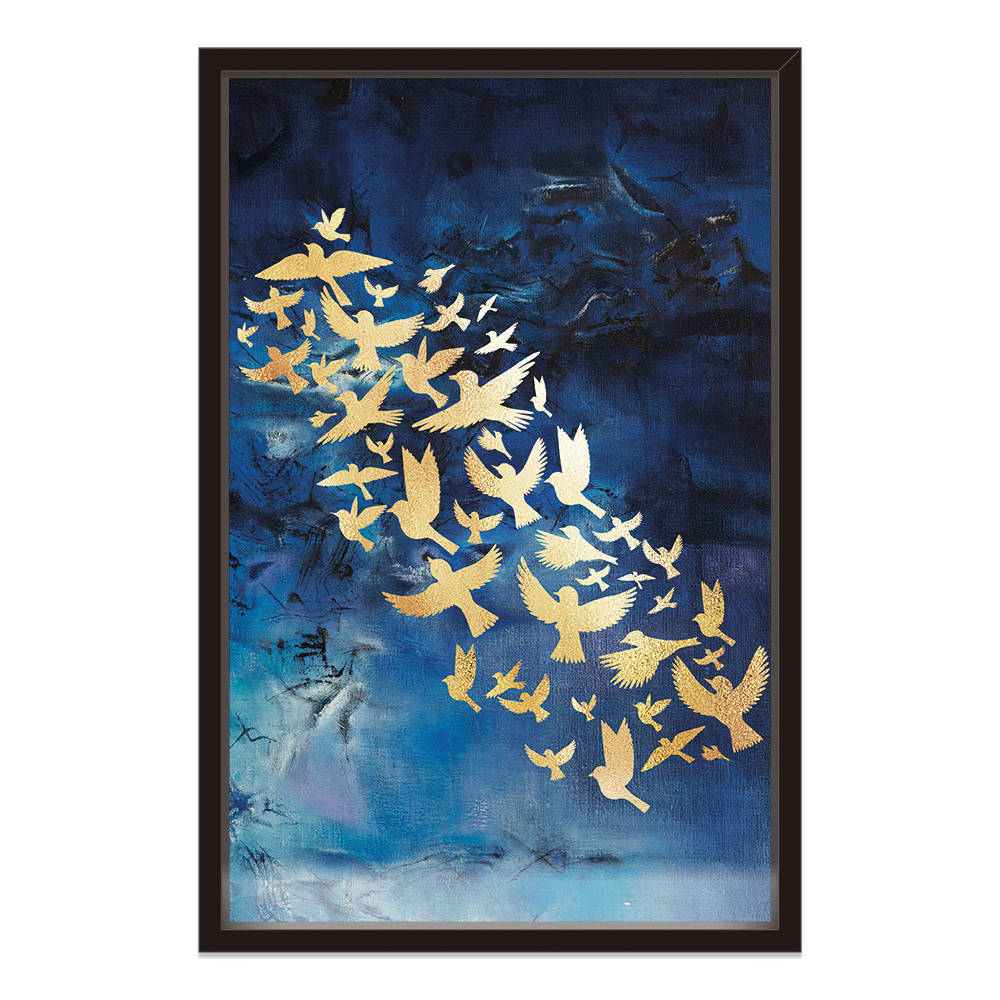 Azure Depths, Golden Wings Canvas