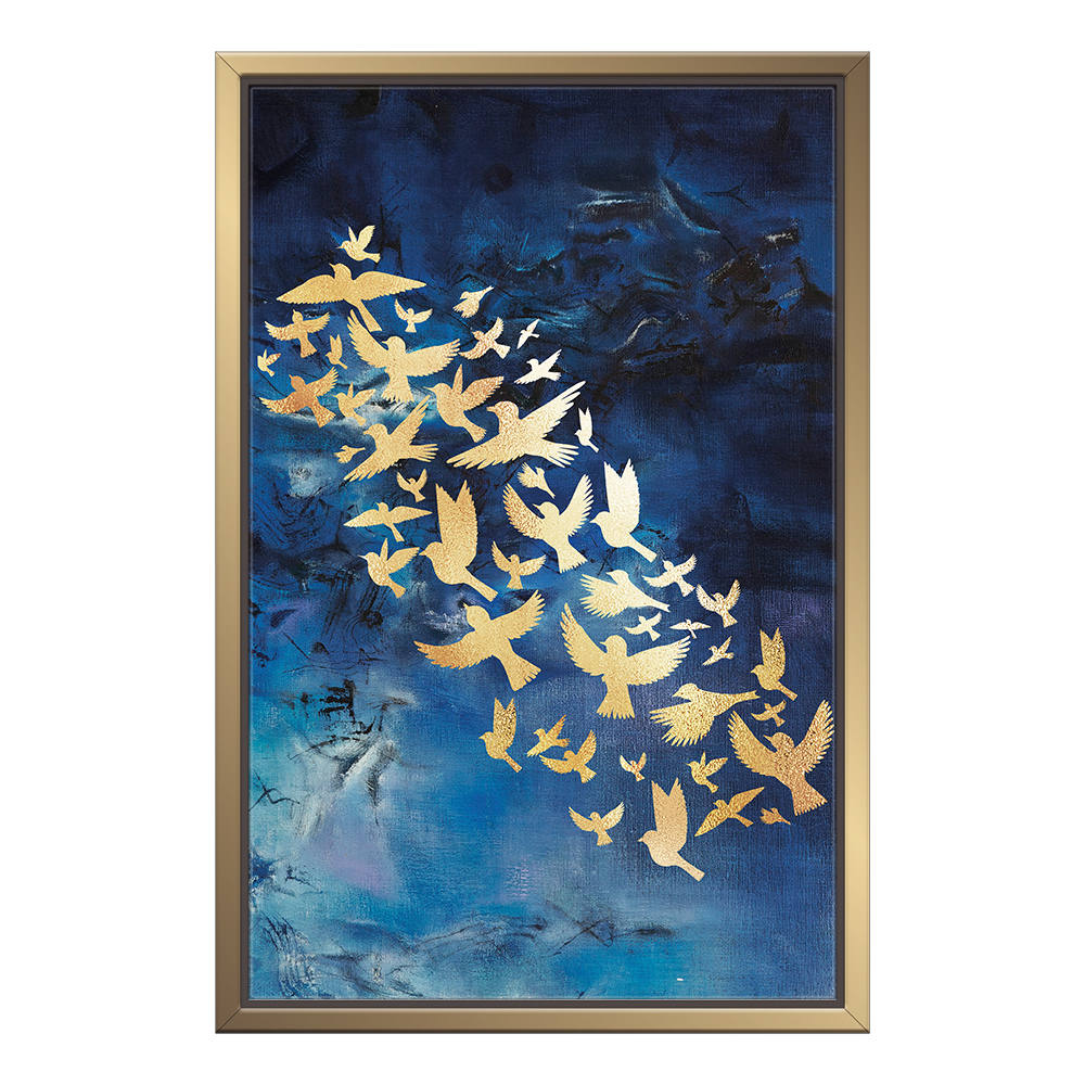 Azure Depths, Golden Wings Canvas