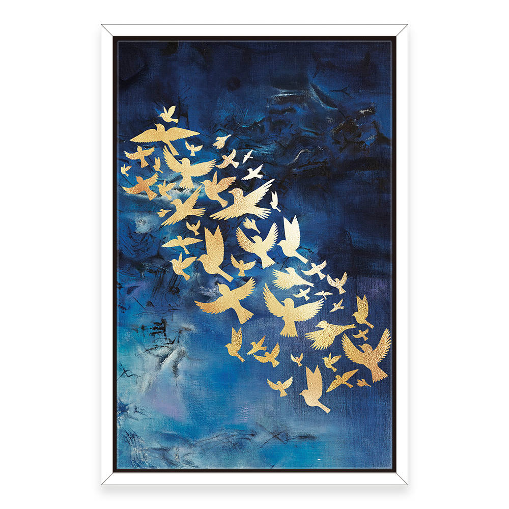 Azure Depths, Golden Wings Canvas