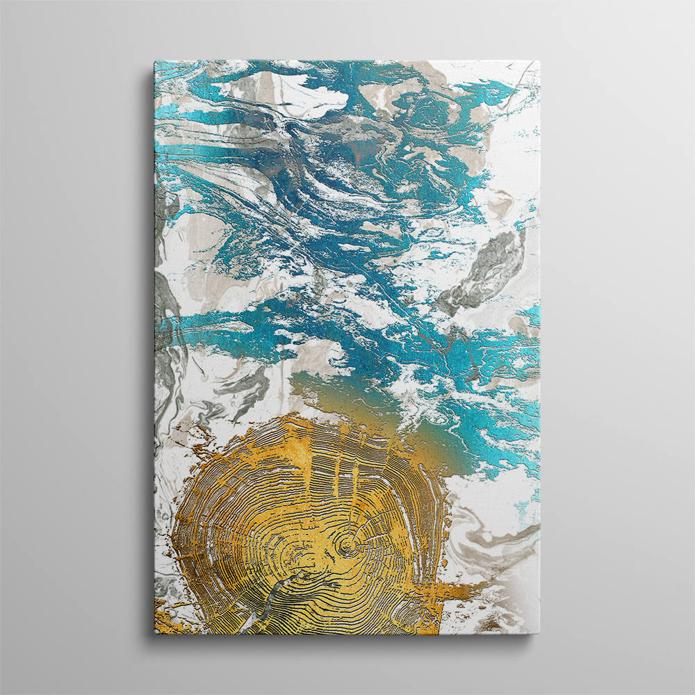 Golden Hues Meet Azure Canvas