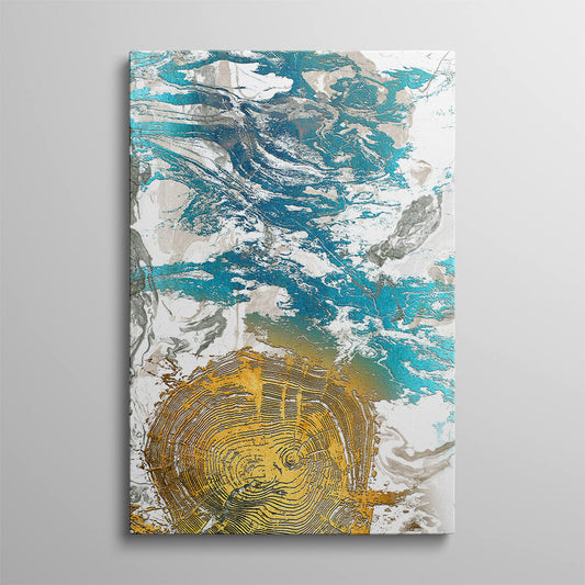 Golden Hues Meet Azure Canvas