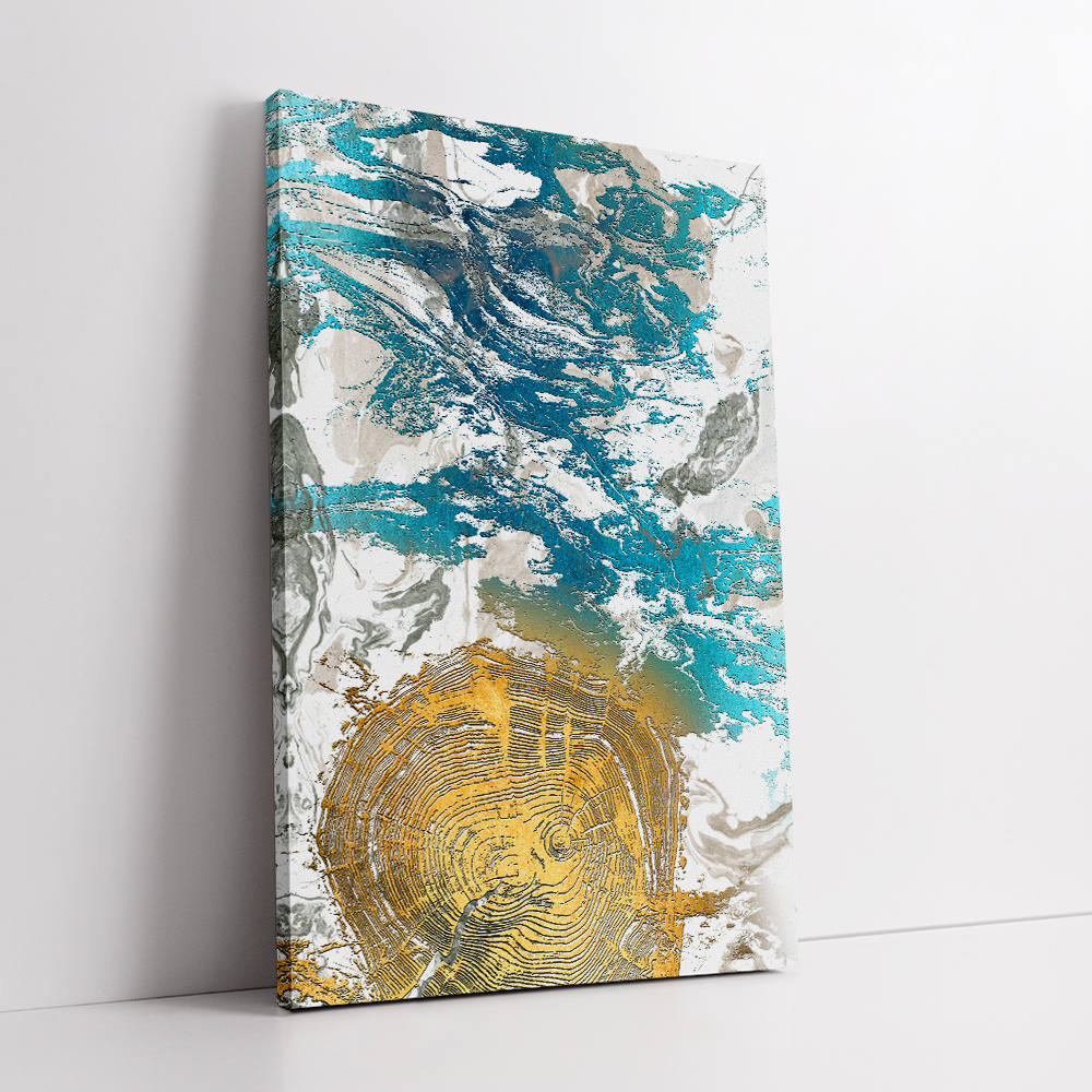 Golden Hues Meet Azure Canvas