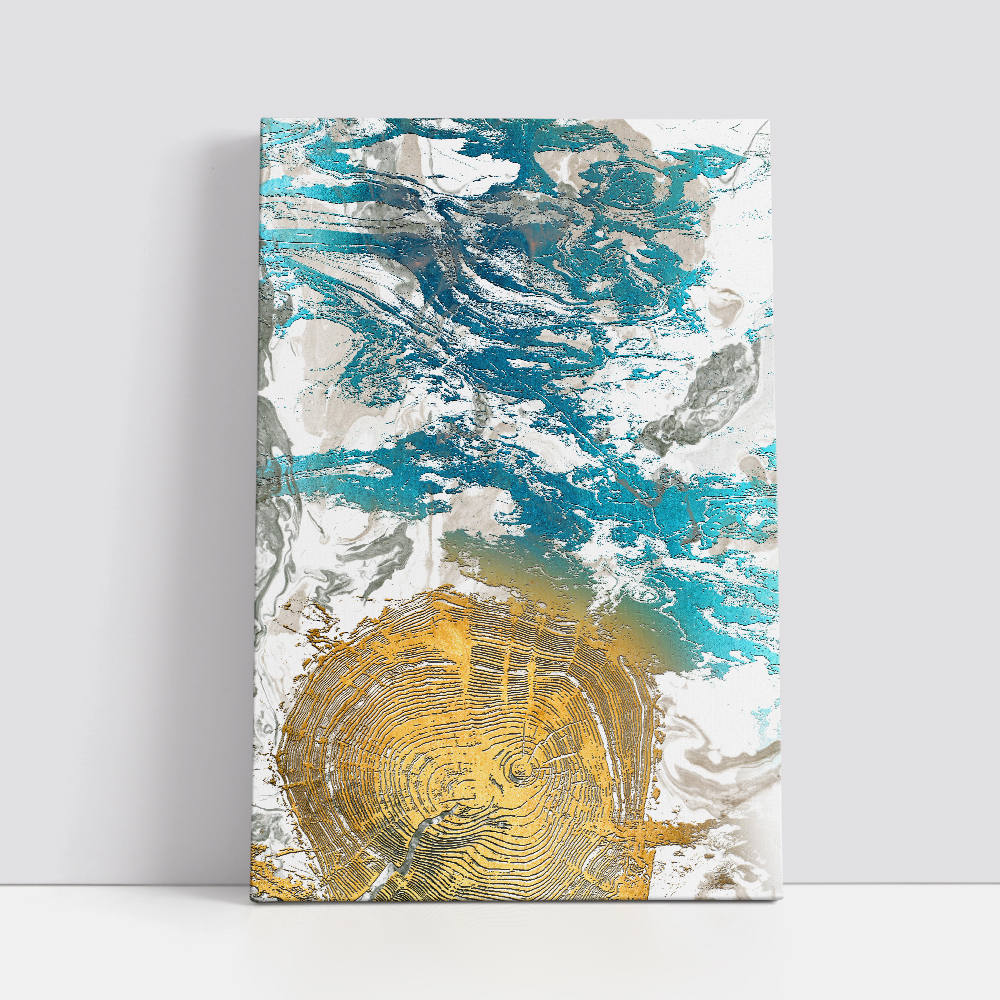 Golden Hues Meet Azure Canvas